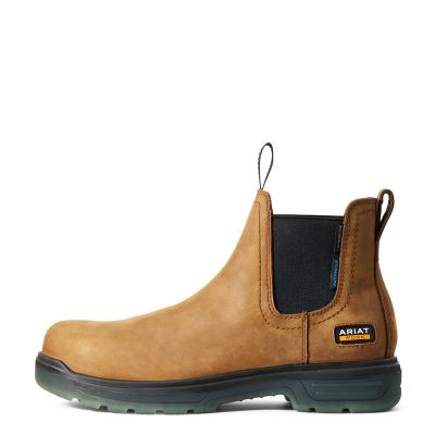 Ariat Work: Turbo Chelsea CSA Waterproof Carbon Toe Zapatos de Seguridad Hombre - Marrones (CFLAP280